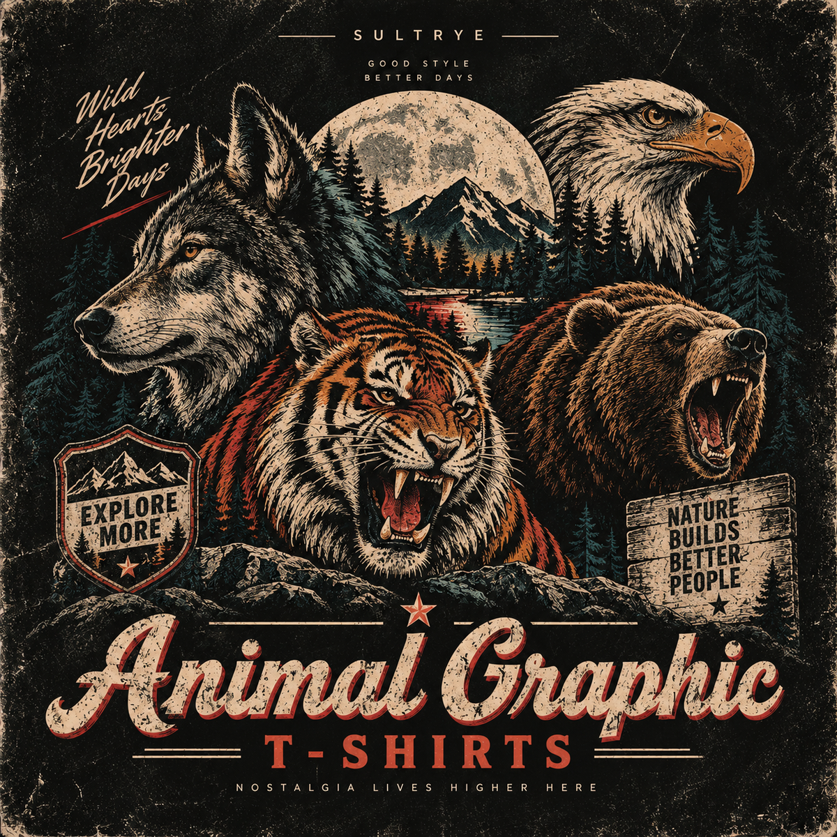 Animal Graphic T-Shirts collection cover artwork | Sultrye