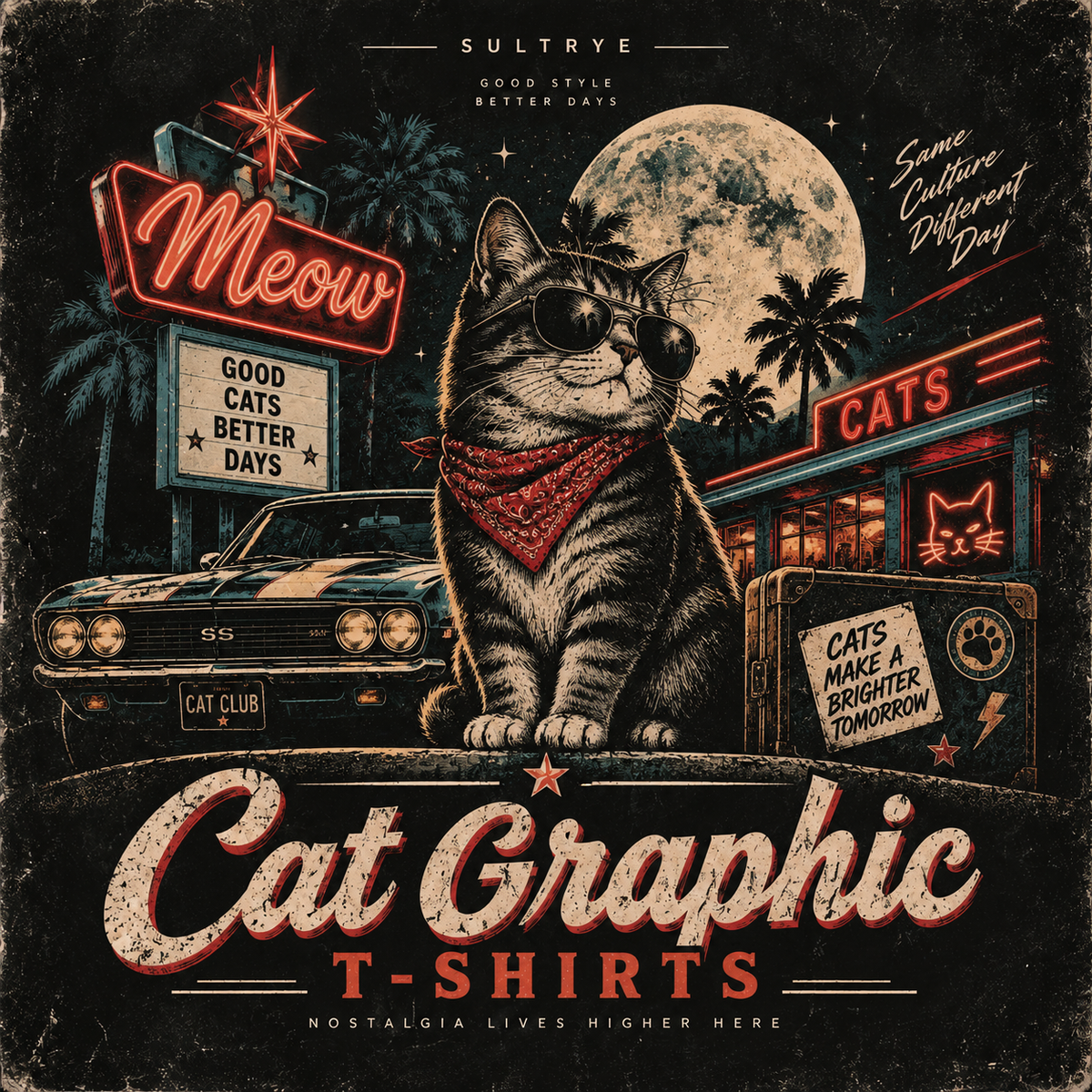 Cat Graphic T-Shirts collection cover artwork | Sultrye