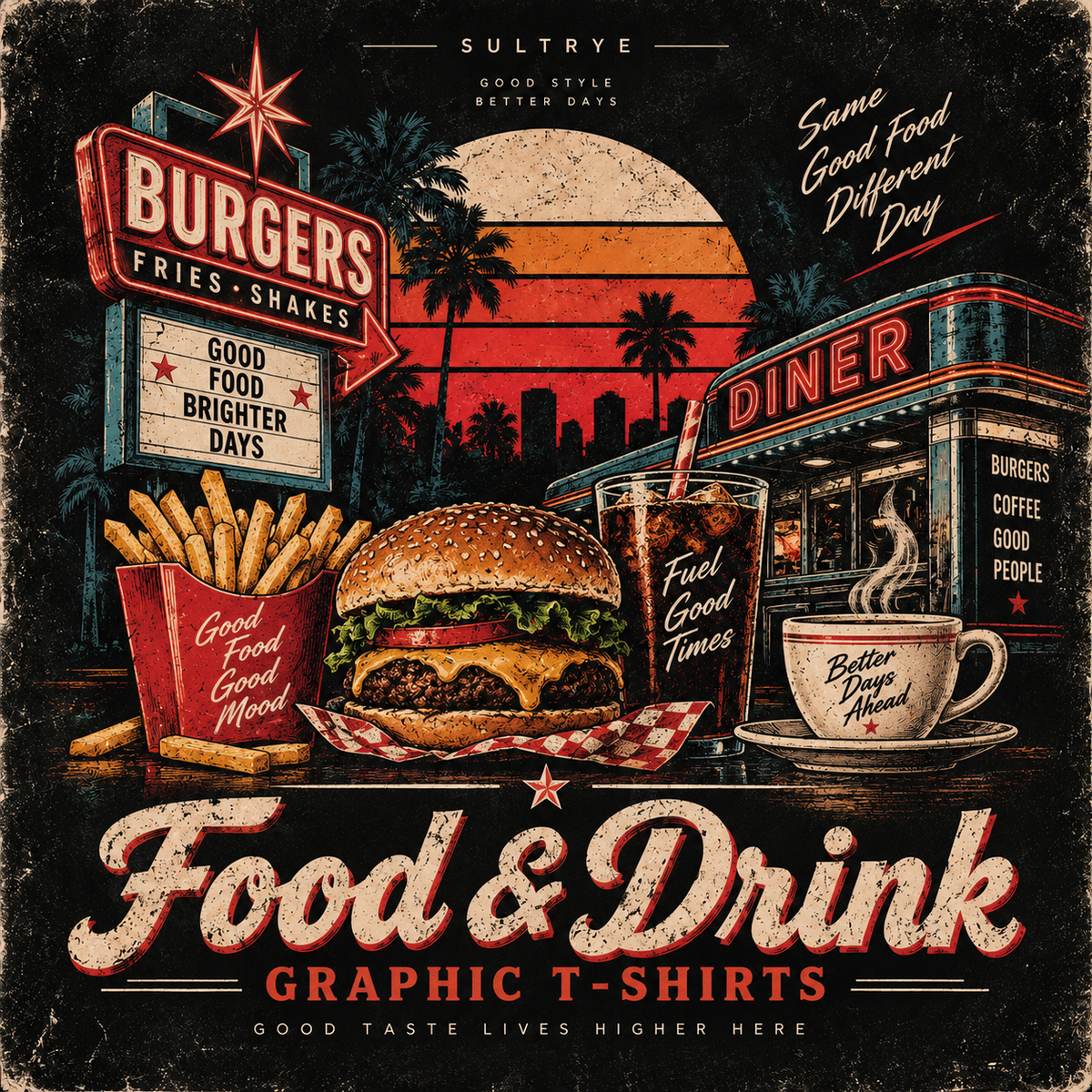 Food & Drink Graphic T-Shirts collection cover artwork | Sultrye