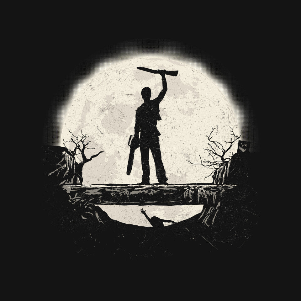 Boom Moon – Horror Graphic T-Shirt design artwork for black graphic T-shirt