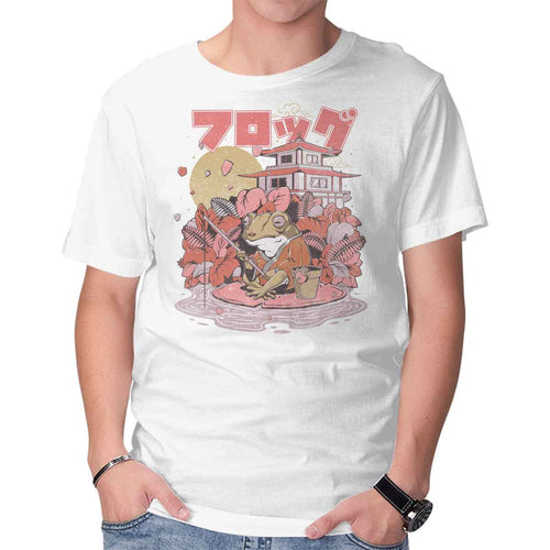 Frog The Fisher – Animal Graphic T-Shirt