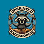 Raccoon Supremacy – Sci-Fi Graphic T-Shirt design artwork for turquoise graphic T-shirt