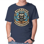 Raccoon Supremacy – Sci-Fi Graphic T-Shirt in navy, product display