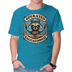 Raccoon Supremacy – Sci-Fi Graphic T-Shirt in turquoise, product display