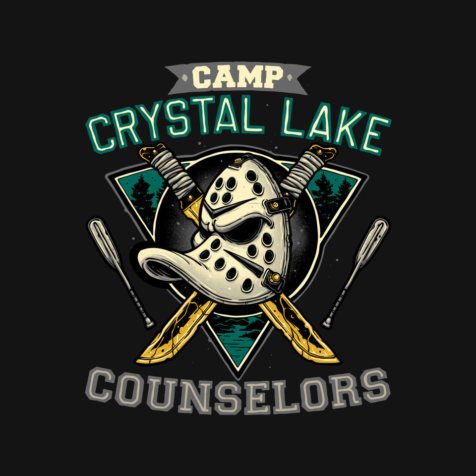 Camp Counselors – Movie Graphic T-Shirt design artwork for black graphic T-shirt