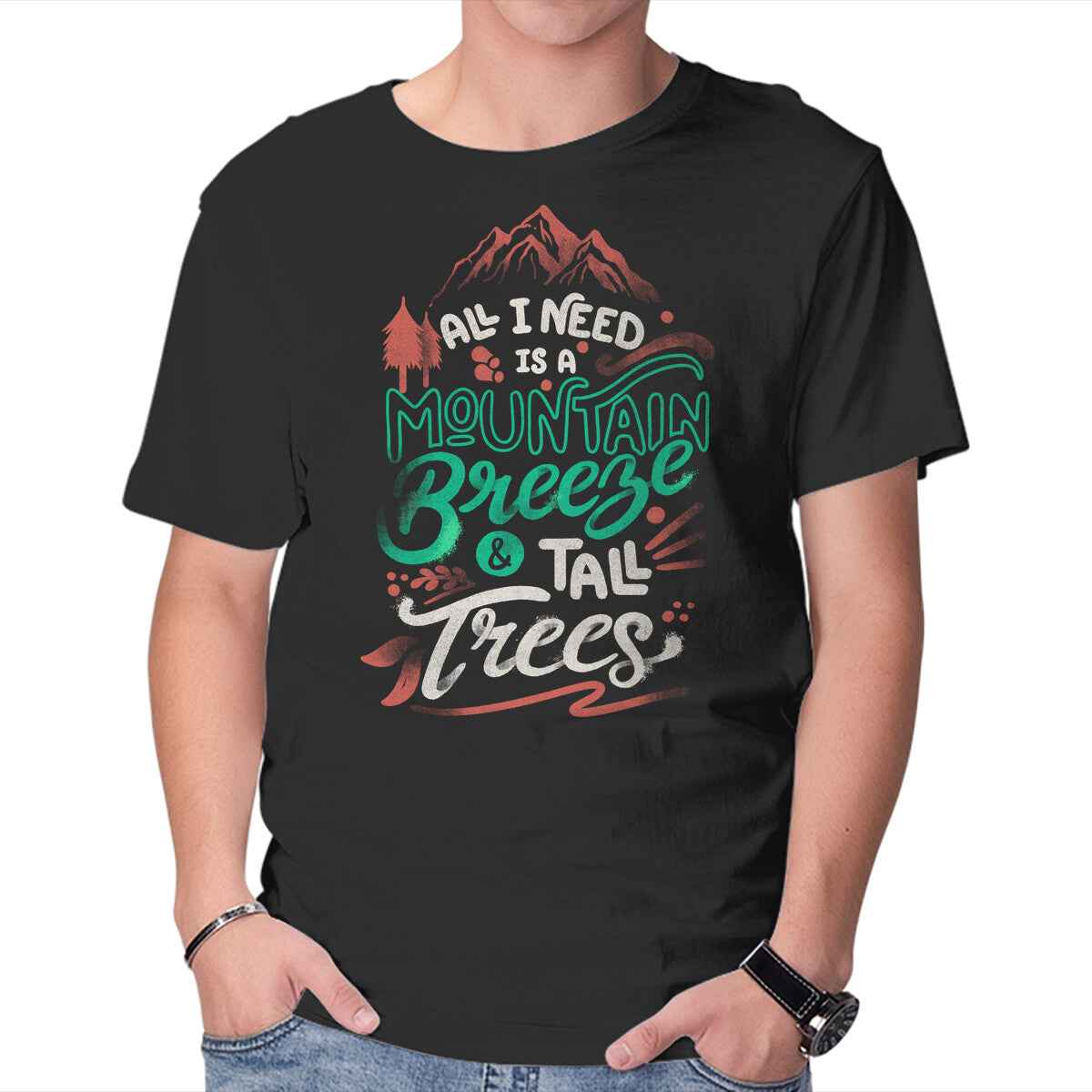 Mountain Breeze And Tall Trees Graphic T-Shirt