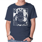 Fox Lantern – Animal Graphic T-Shirt in navy, product display