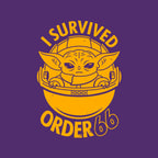 Survivor – Sci-Fi Graphic T-Shirt design artwork for purple graphic T-shirt