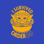 Survivor – Sci-Fi Graphic T-Shirt design artwork for royal blue graphic T-shirt