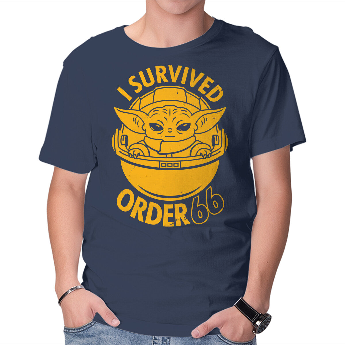 Survivor – Sci-Fi Graphic T-Shirt in navy, product display