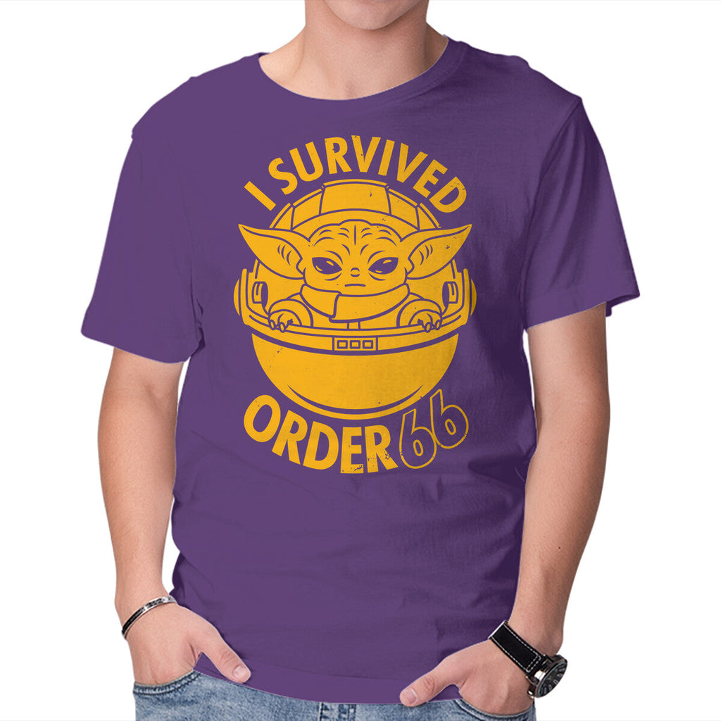 Survivor – Sci-Fi Graphic T-Shirt in purple, product display
