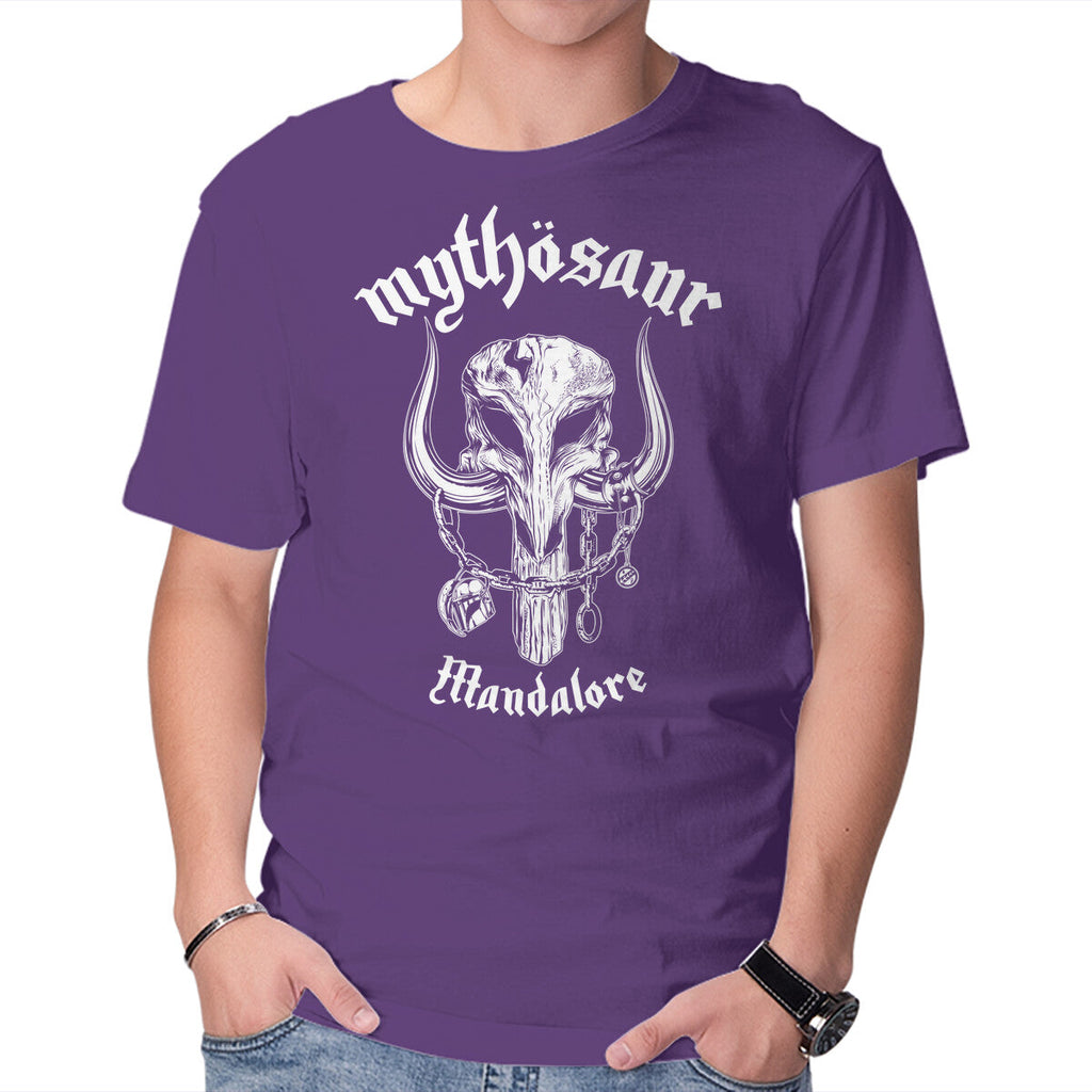 Mythosaur – Sci-Fi Graphic T-Shirt in purple, product display