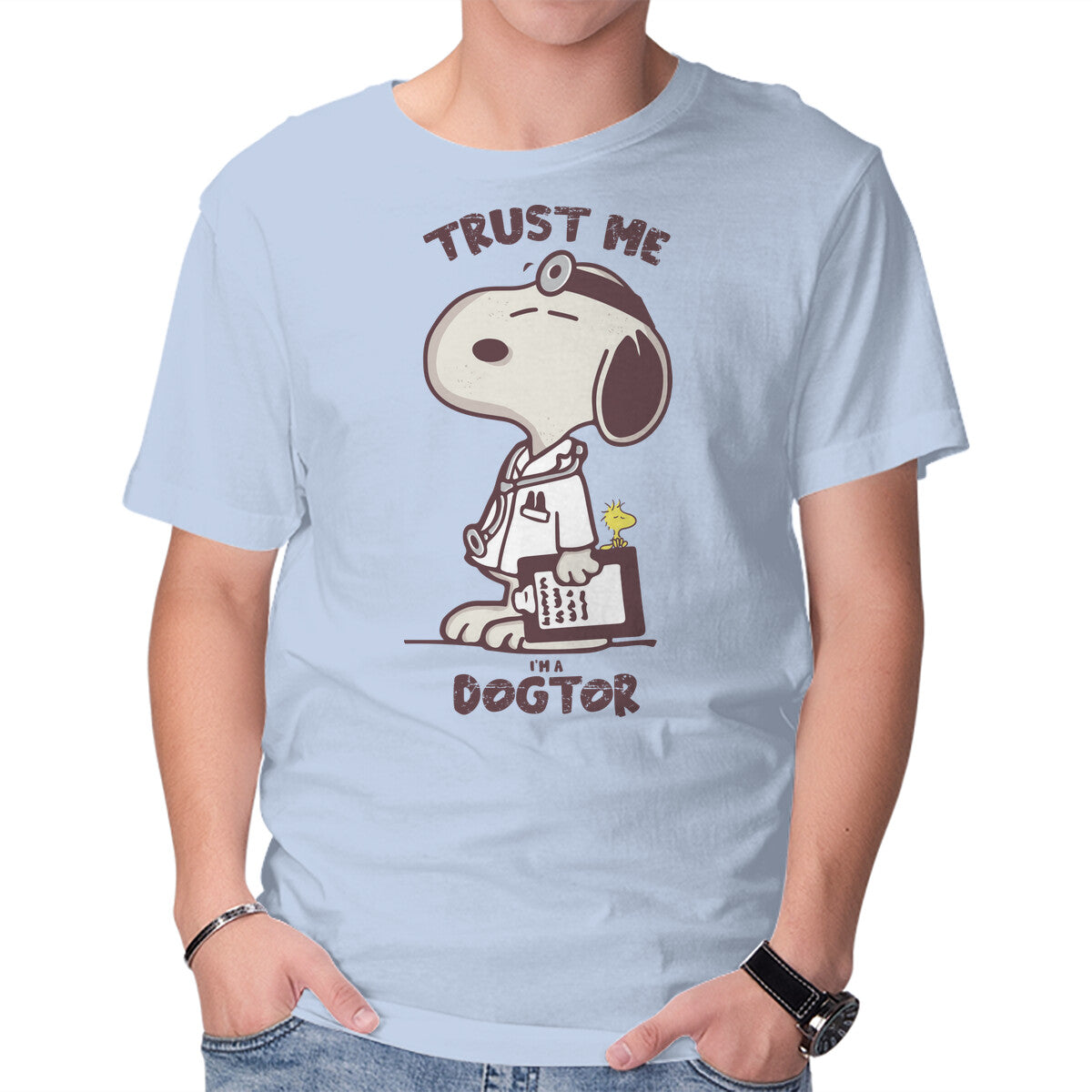 I'm A Dogtor – Funny Graphic T-Shirt in blue, product display