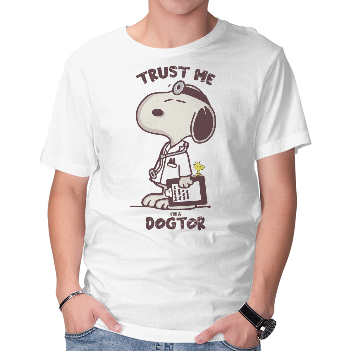 I'm A Dogtor – Funny Graphic T-Shirt in white, product display