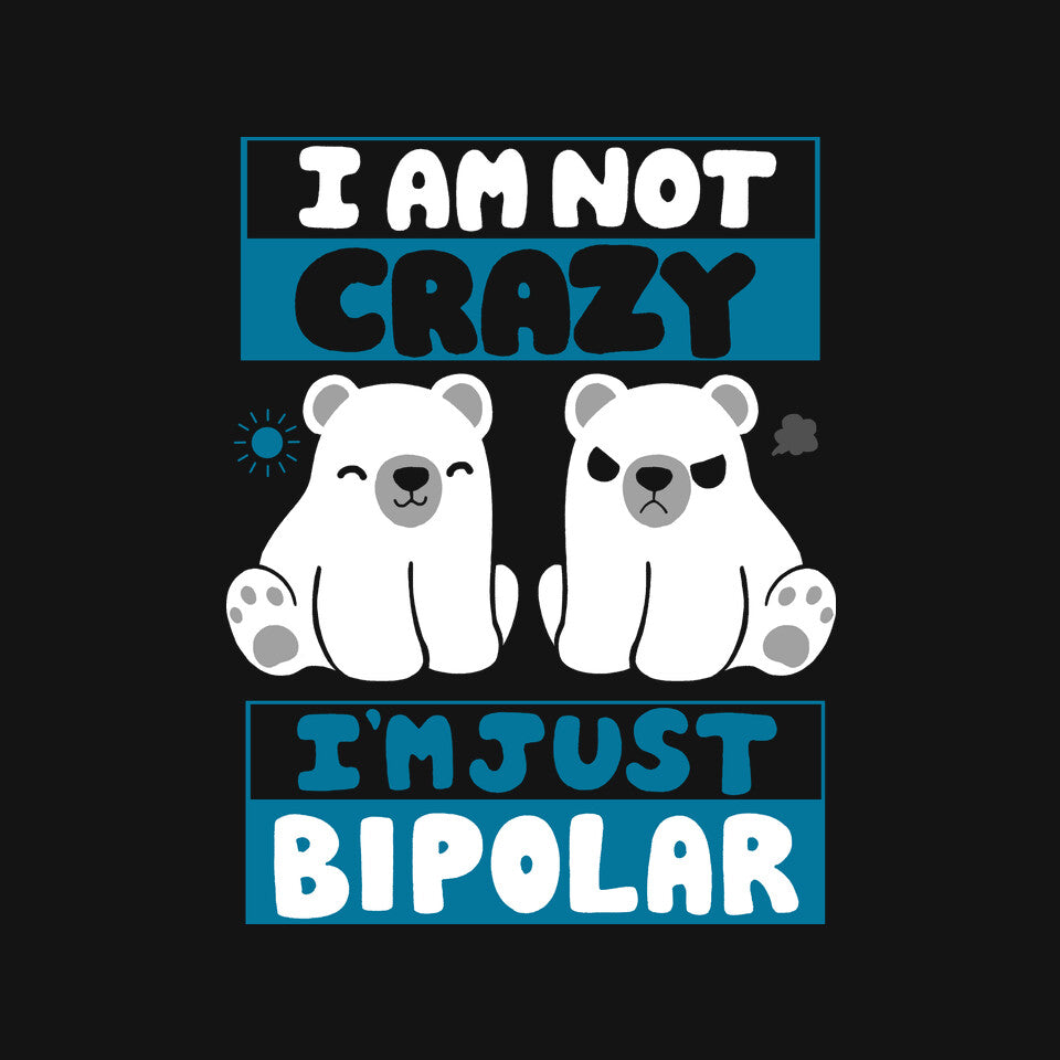 Bipolar – Animal Graphic T-Shirt design artwork for black graphic T-shirt