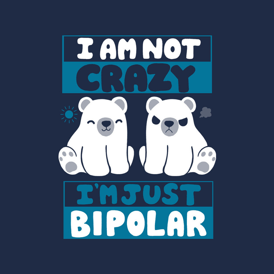 Bipolar – Animal Graphic T-Shirt design artwork for navy graphic T-shirt