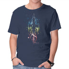 Serenity Space Ship – Sci-Fi Graphic T-Shirt in navy, product display