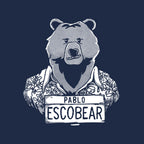 Escobear – Horror Graphic T-Shirt design artwork for navy graphic T-shirt