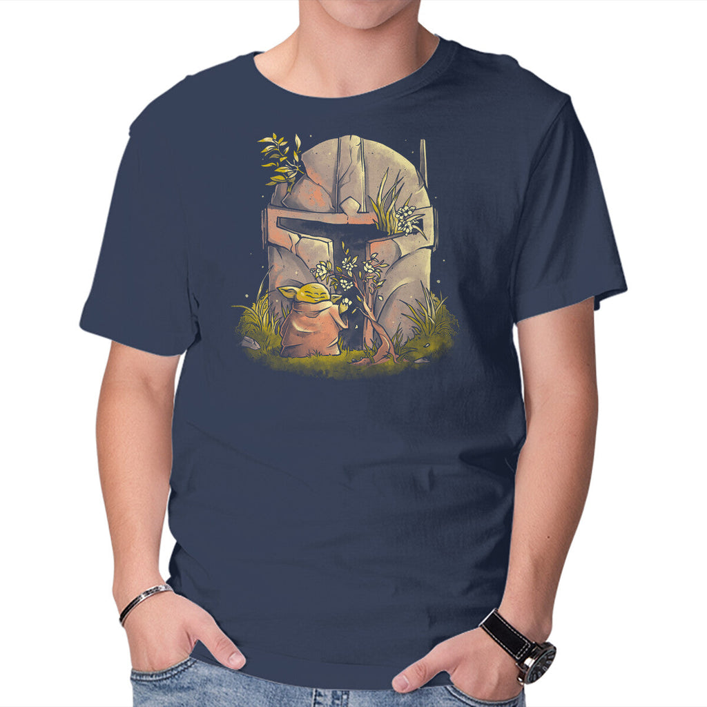 Hunter Helmet – Sci-Fi Graphic T-Shirt in navy, product display
