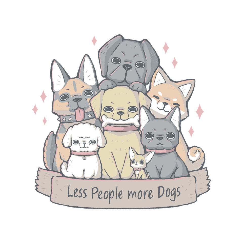 More Dogs – Dog Graphic T-Shirt design artwork for white graphic T-shirt