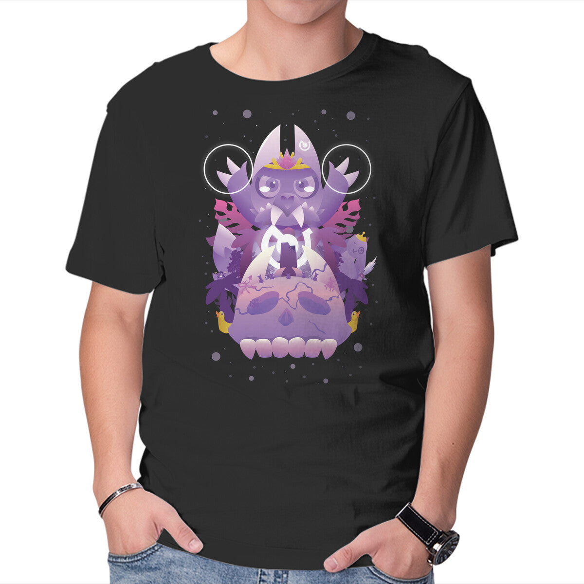 The King Of Demons – Horror Graphic T-Shirt in black, product display