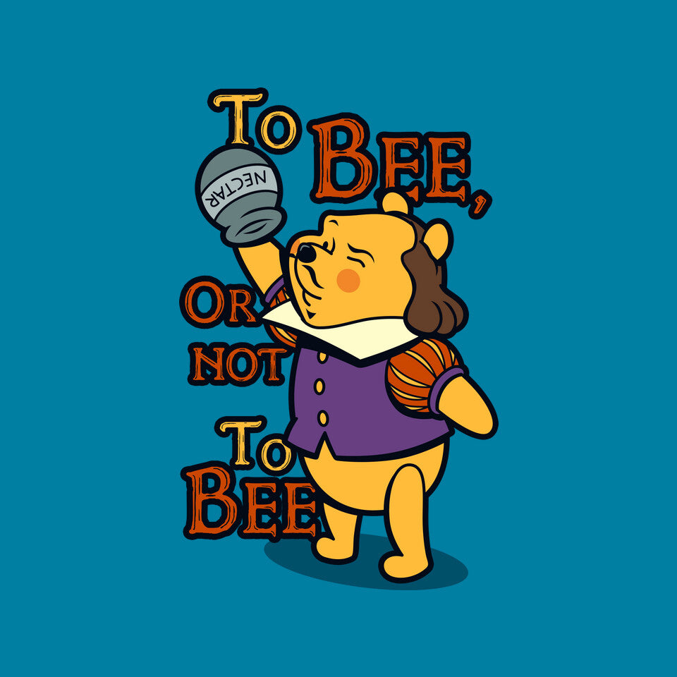 To Bee – Funny Graphic T-Shirt design artwork for turquoise graphic T-shirt