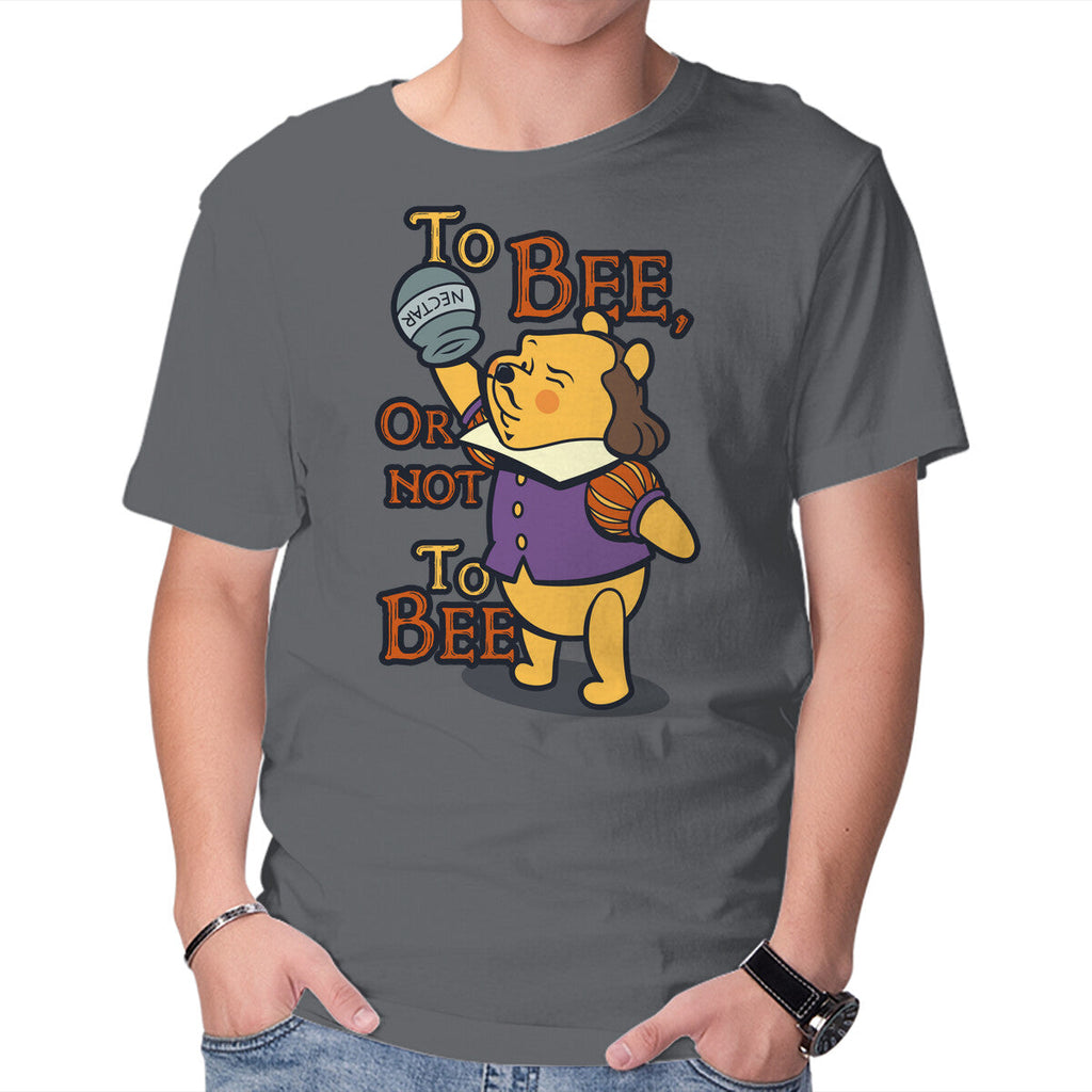 To Bee – Funny Graphic T-Shirt in charcoal, product display