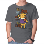 To Bee – Funny Graphic T-Shirt in charcoal, product display