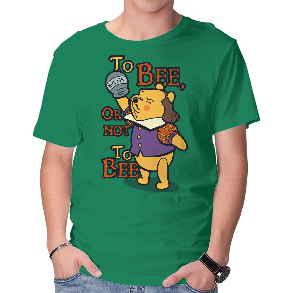 To Bee – Funny Graphic T-Shirt in green, product display