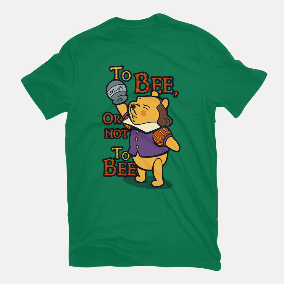 To Bee – Funny Graphic T-Shirt in green, flat-lay product view