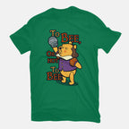 To Bee – Funny Graphic T-Shirt in green, flat-lay product view