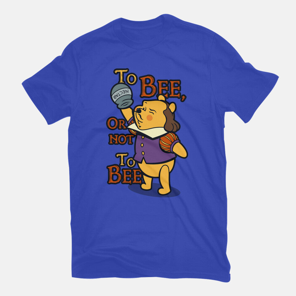 To Bee – Funny Graphic T-Shirt in royal blue, flat-lay product view