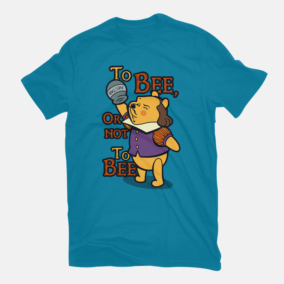 To Bee – Funny Graphic T-Shirt in turquoise, flat-lay product view