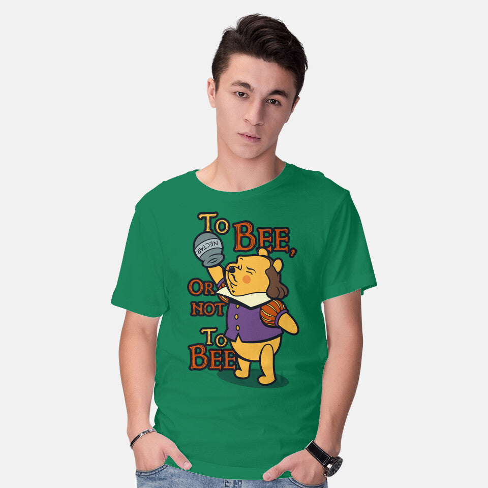 Model wearing green To Bee – Funny Graphic T-Shirt