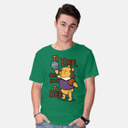 Model wearing green To Bee – Funny Graphic T-Shirt