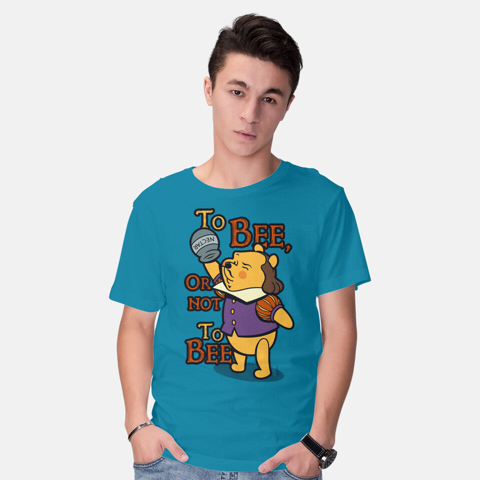 Model wearing turquoise To Bee – Funny Graphic T-Shirt