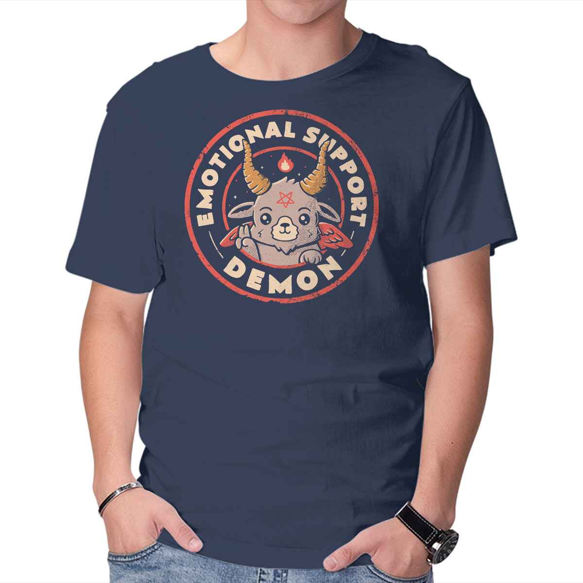 Emotional Support Demon – Horror Graphic T-Shirt