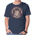 Emotional Support Demon – Horror Graphic T-Shirt in navy, product display
