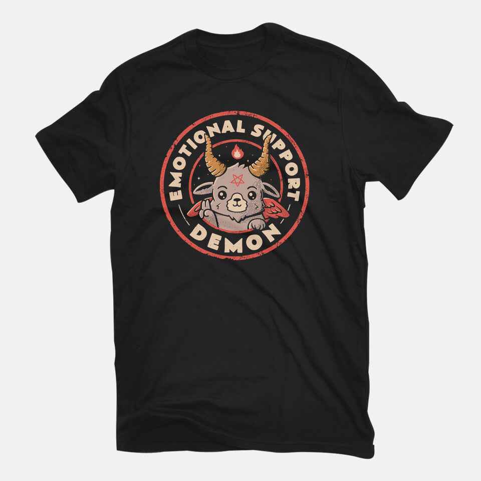 Emotional Support Demon – Horror Graphic T-Shirt