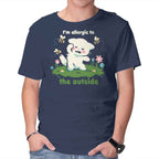 Allergic To The Outside – Cat Graphic T-Shirt