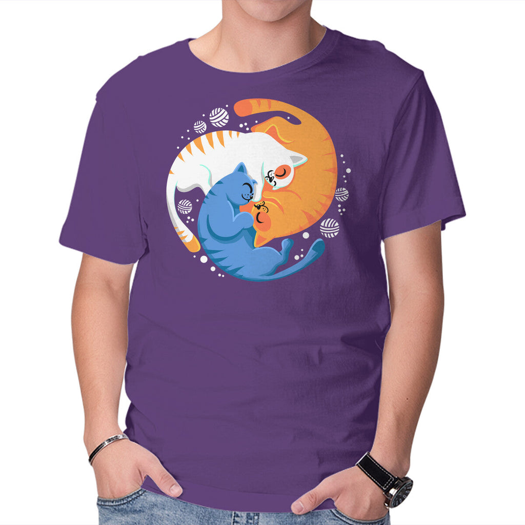 Purrfect Circle – Cat Graphic T-Shirt in purple, product display