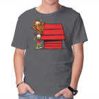 A Great Team – Cat Graphic T-Shirt in charcoal, product display