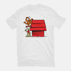 A Great Team – Cat Graphic T-Shirt in white, flat-lay product view