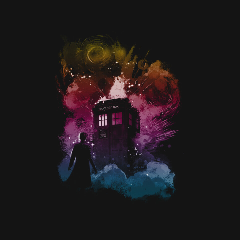 The 14th Doctor – Sci-Fi Graphic T-Shirt design artwork for black graphic T-shirt