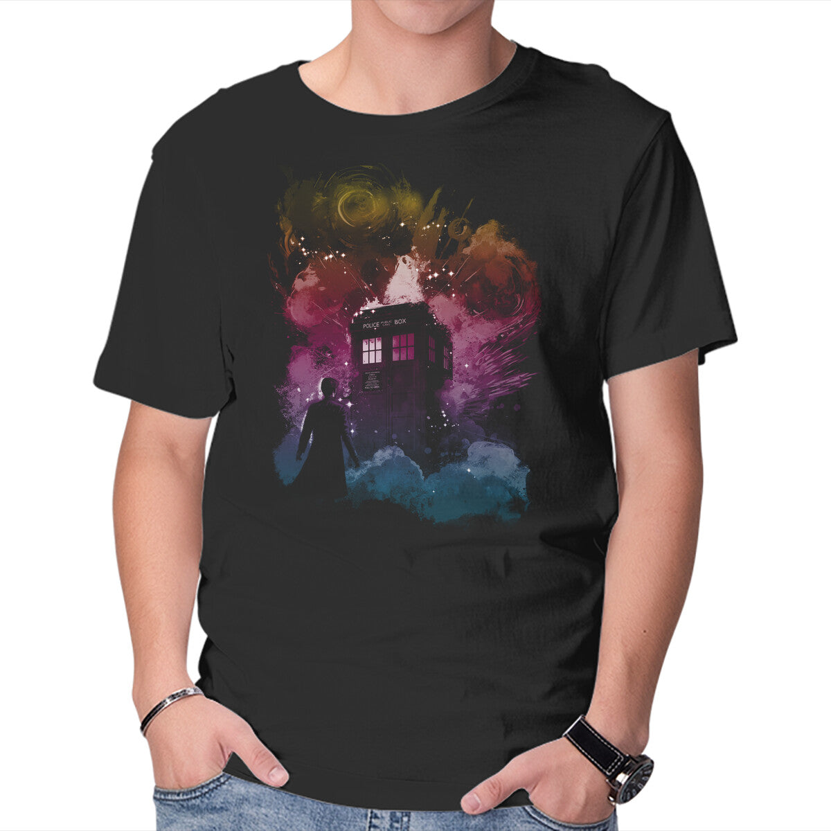 The 14th Doctor – Sci-Fi Graphic T-Shirt in black, product display