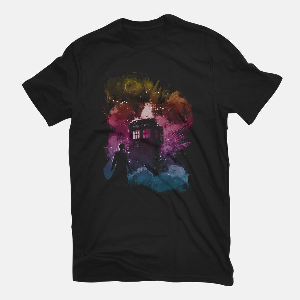 The 14th Doctor – Sci-Fi Graphic T-Shirt in black, flat-lay product view