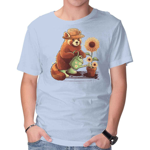 Red Panda Gardener – Animal Graphic T-Shirt