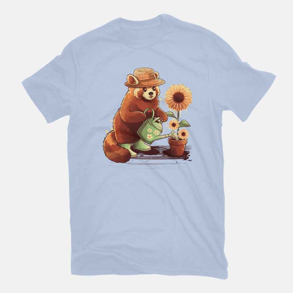 Red Panda Gardener – Animal Graphic T-Shirt