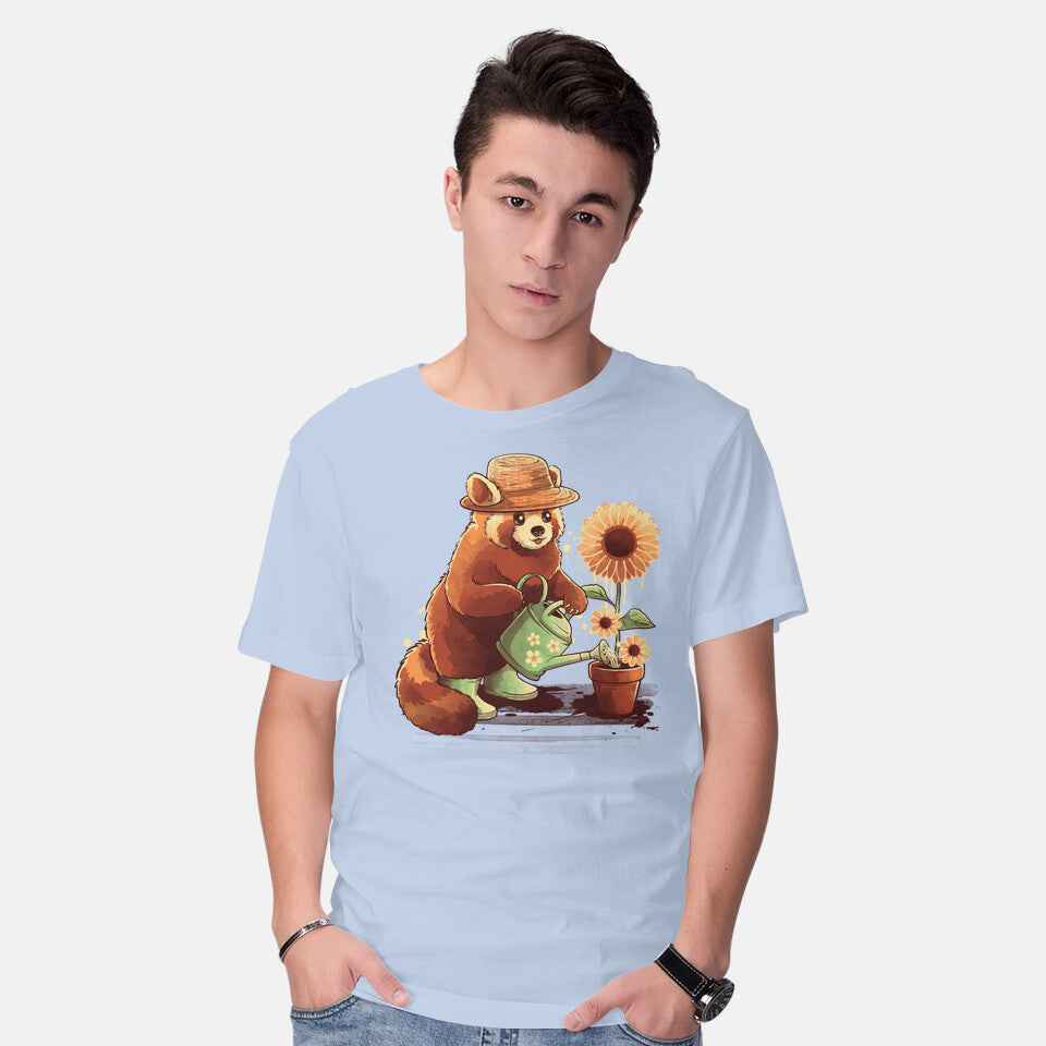 Red Panda Gardener – Animal Graphic T-Shirt