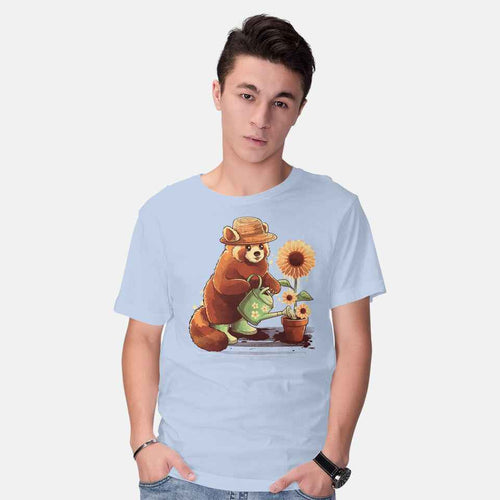 Red Panda Gardener – Animal Graphic T-Shirt